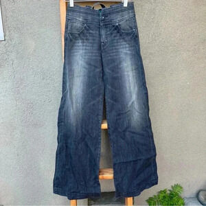 Flared jeans pants black size 25